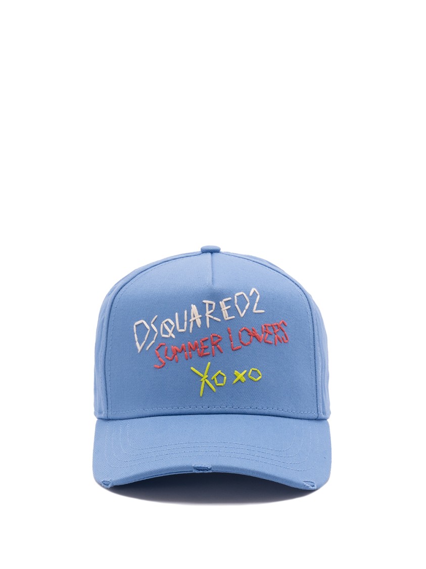 Dsquared2 Structured Cotton Baseball Cap With Colourful Embroidery