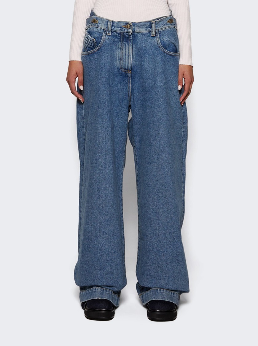 デニム・ジーパン The Attico Light Blue Denim Long Pants The Attico Light Blue Denim Long Pants | ShopSimon