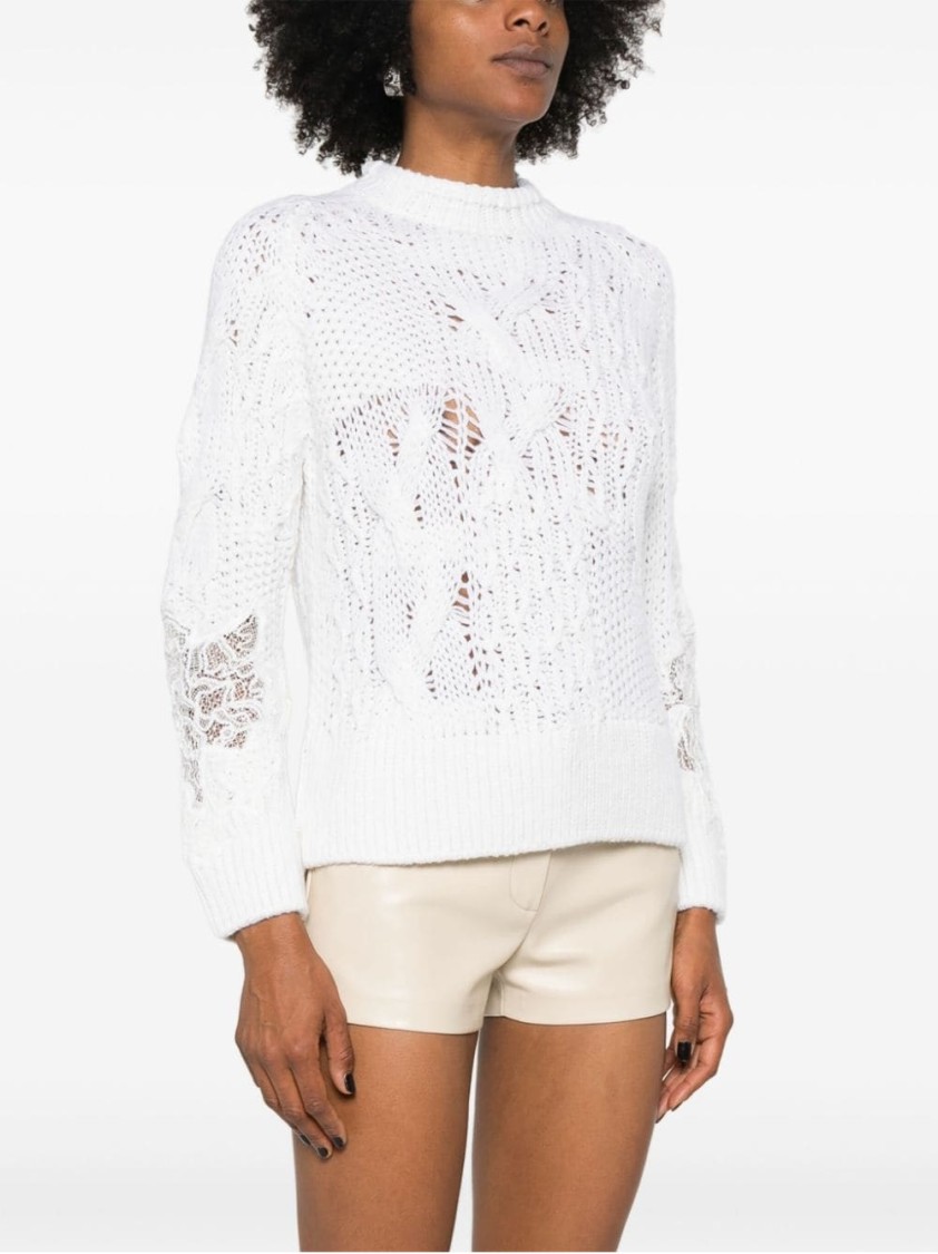 Ermanno Scervino Long Sleeve Crew Neck Sweater