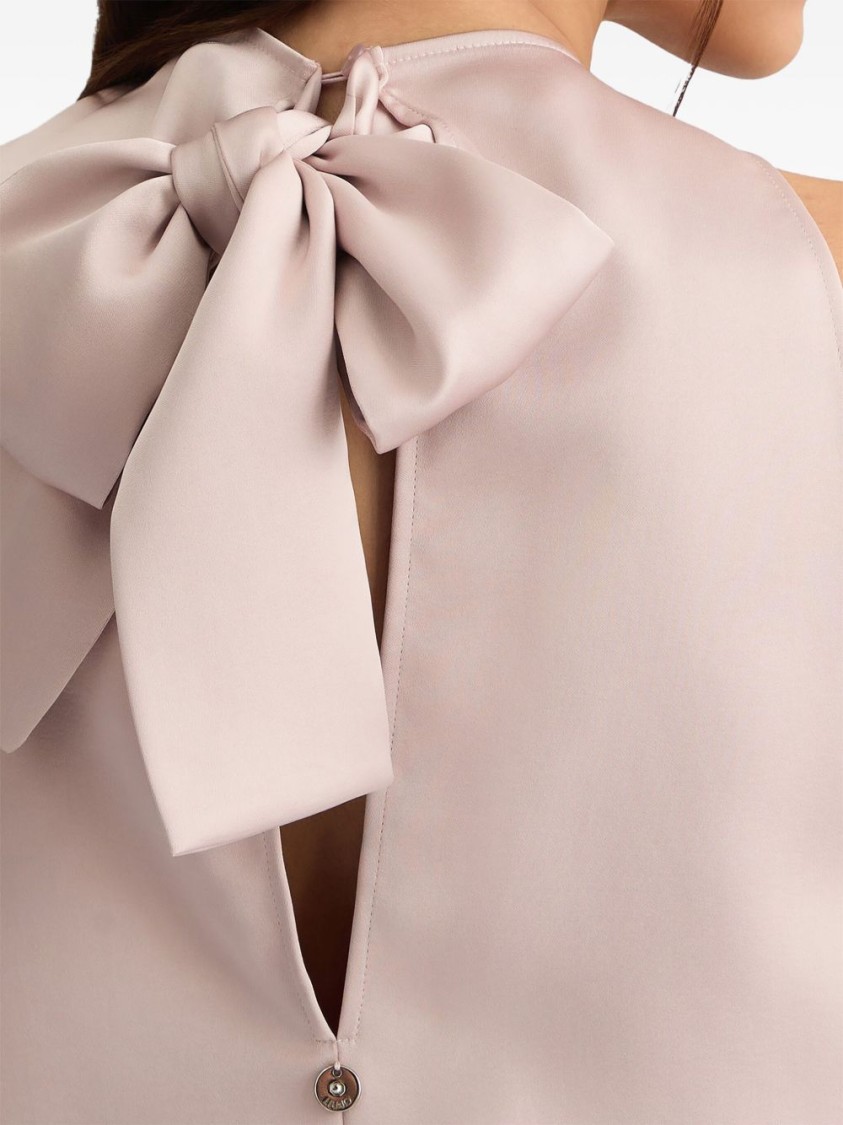 Shop Liu •jo Liu Jo Sleeveless Pink Top With High Neckline