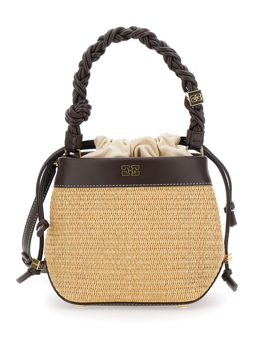 Ganni Bou Bucket Bag' Brown Shoulder Bag