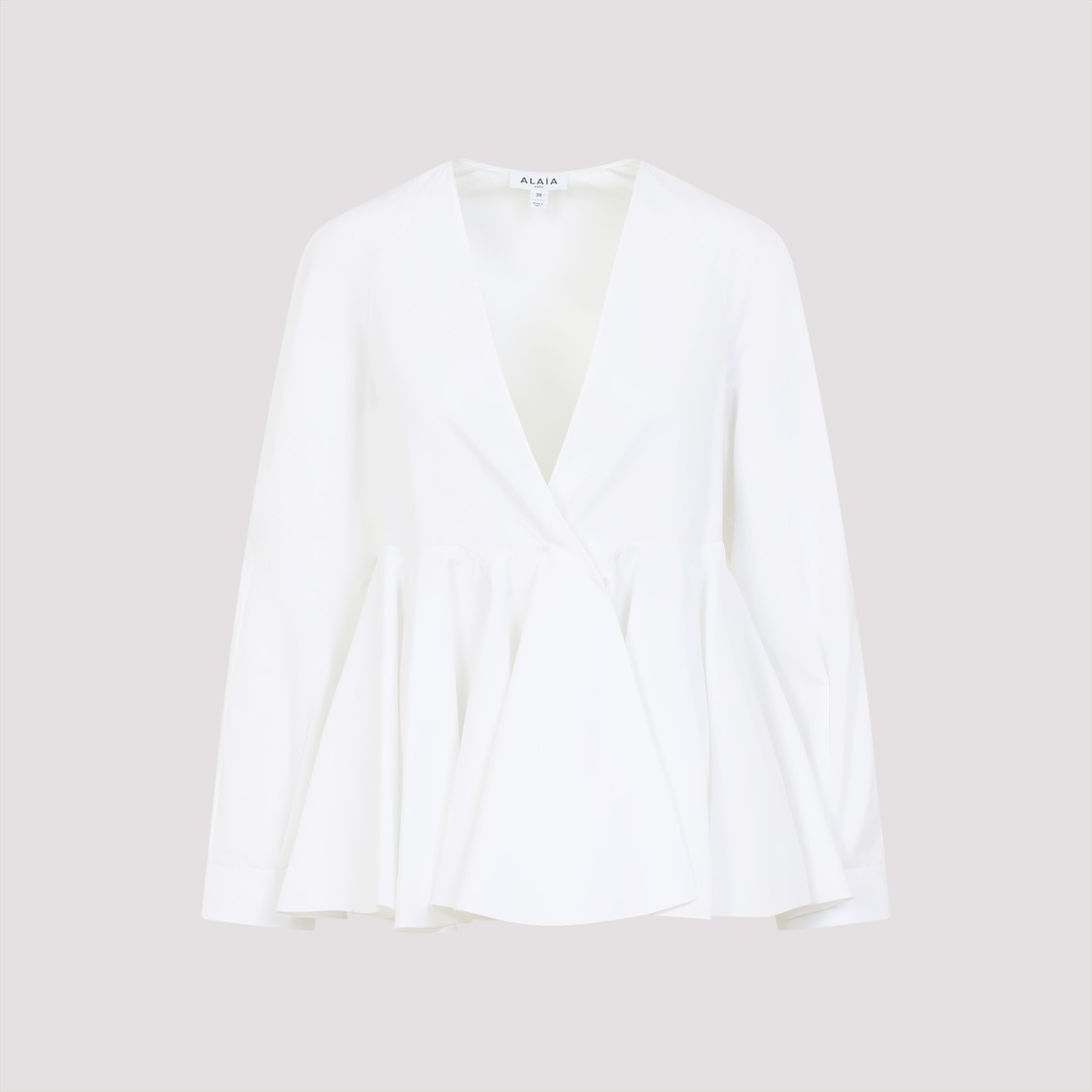 ALAÏA ALAÏA FLARE WHITE COTTON SHIRT