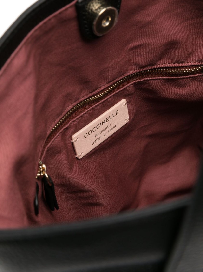 Shop Coccinelle Textured Leather Tote Bag
