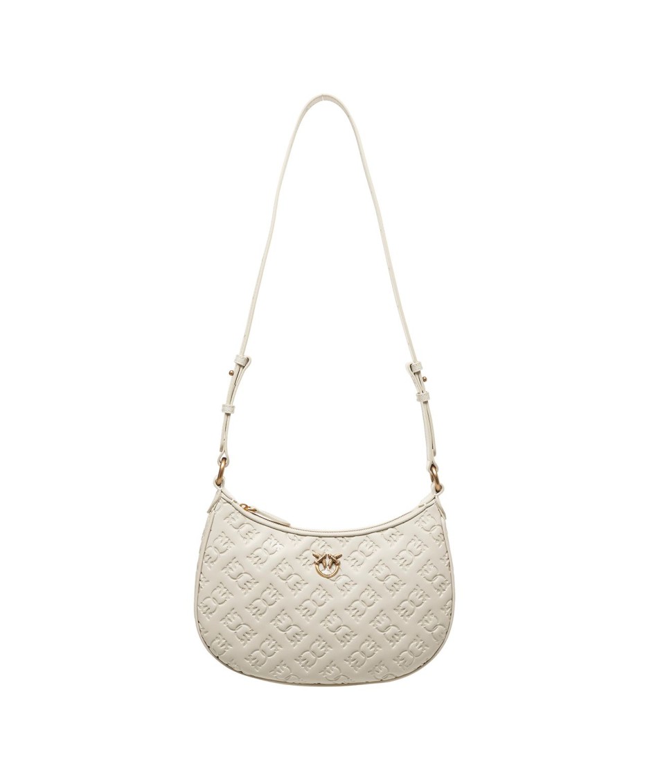 PINKO PINKO SHOULDER BAG WITH MONOGRAM 'MINI HALF MOON'