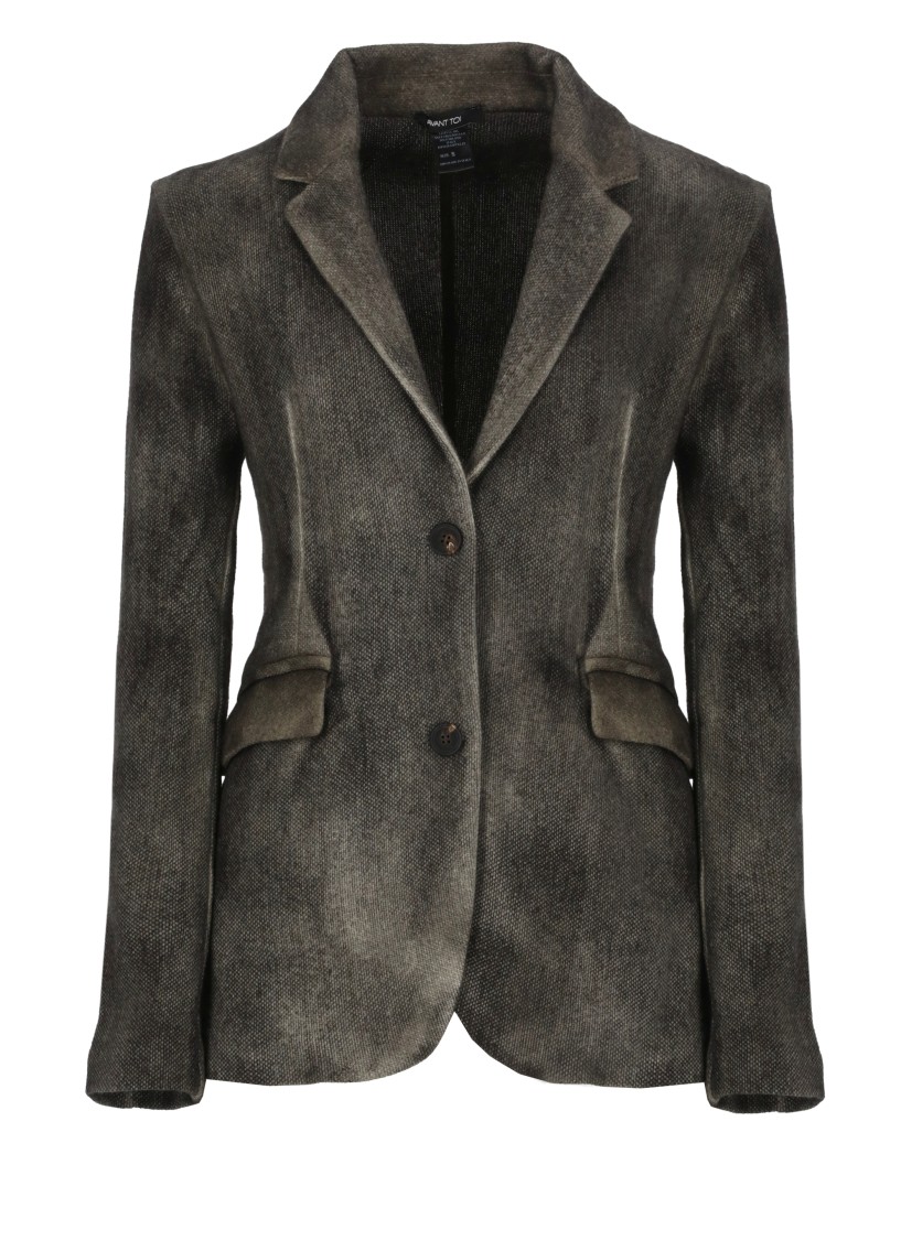 Avant Toi Grey Wool And Cashmere Blazer In Black