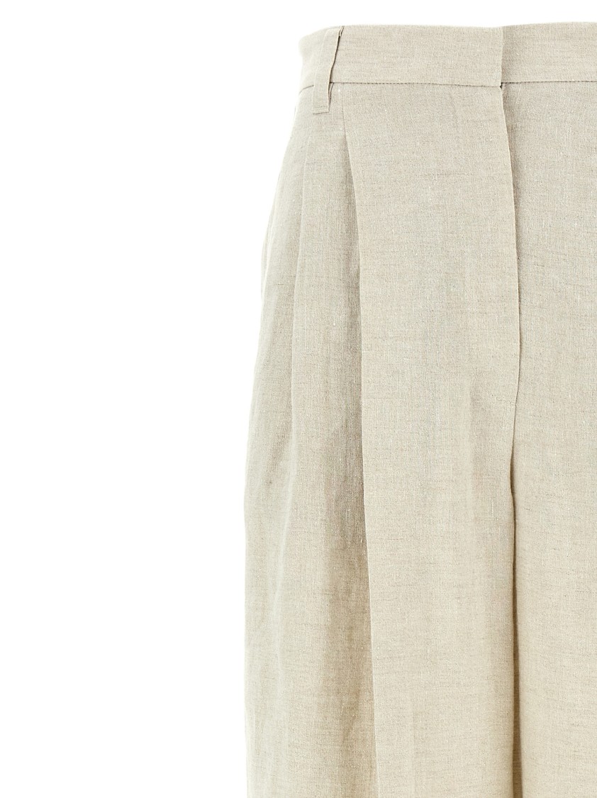 Brunello Cucinelli Women Sparkling Pants In Neutral