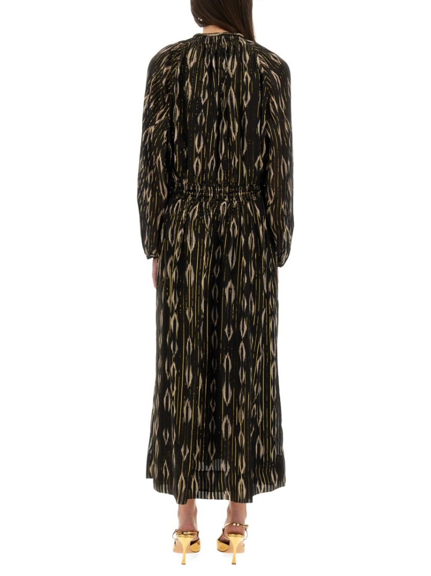 Isabel Marant ml Sana Black Dress With Golden Stripes In Black