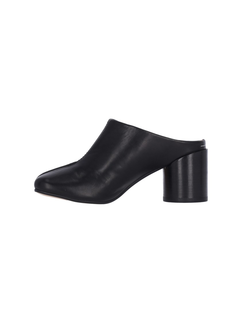Shop Mm6 Maison Margiela Mm6 By Maison Margiela "stitch-out" Mules – Black