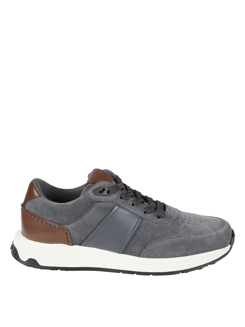 Tod's Contemporary Grey Sneakers With Suede And Leather Accents In Gray