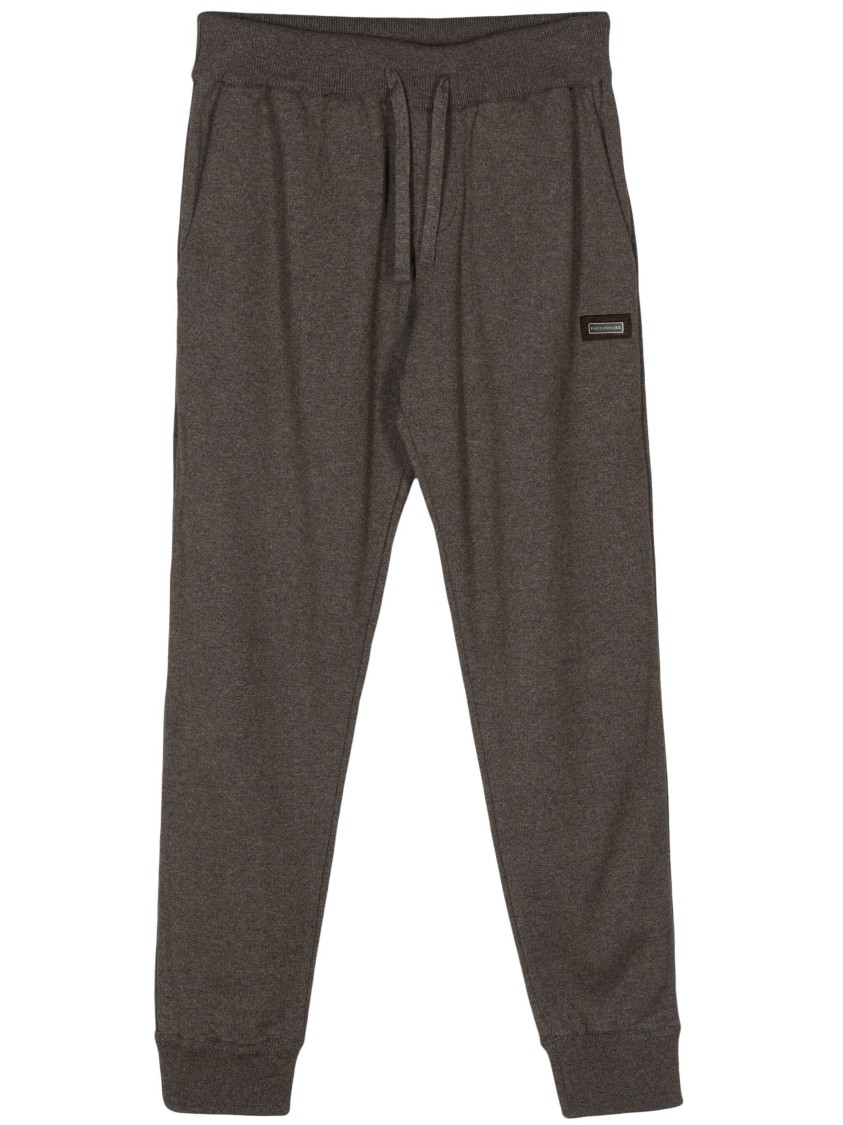 Paul & Shark Logo-plaque Track Pants In Brown