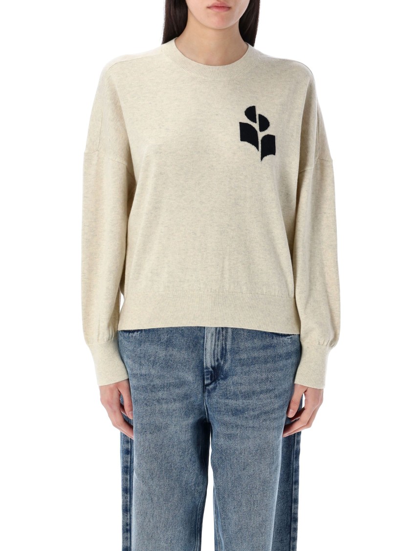 Isabel Marant Étoile Isabel Marant Etoile Marisans Sweater With Logo Intarsia In Neutrals