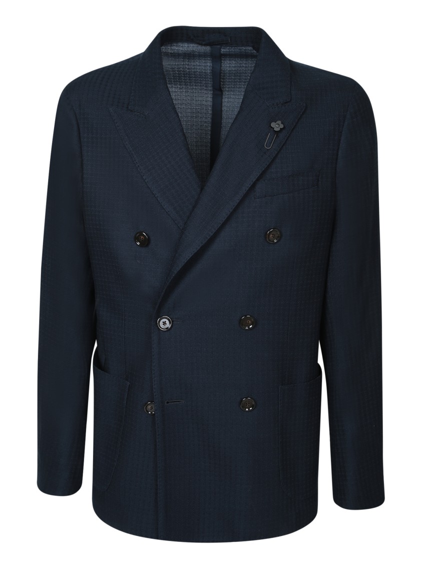 Lardini Wool-blend Jacket In Blue