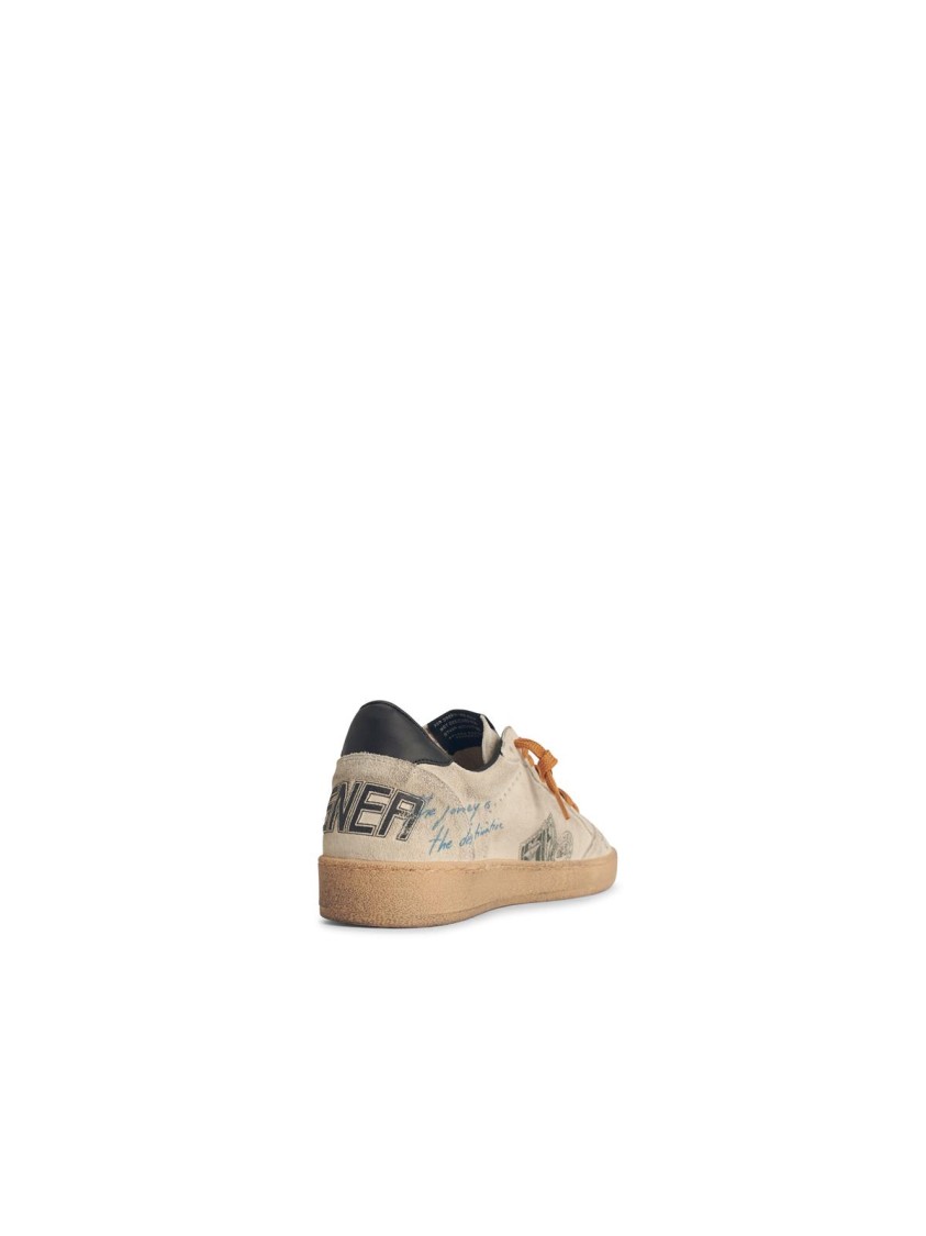Golden Goose Ballstar Suede Upper Toe Tongue And Spur Leather Star And Heel Sneakers Black In Nude