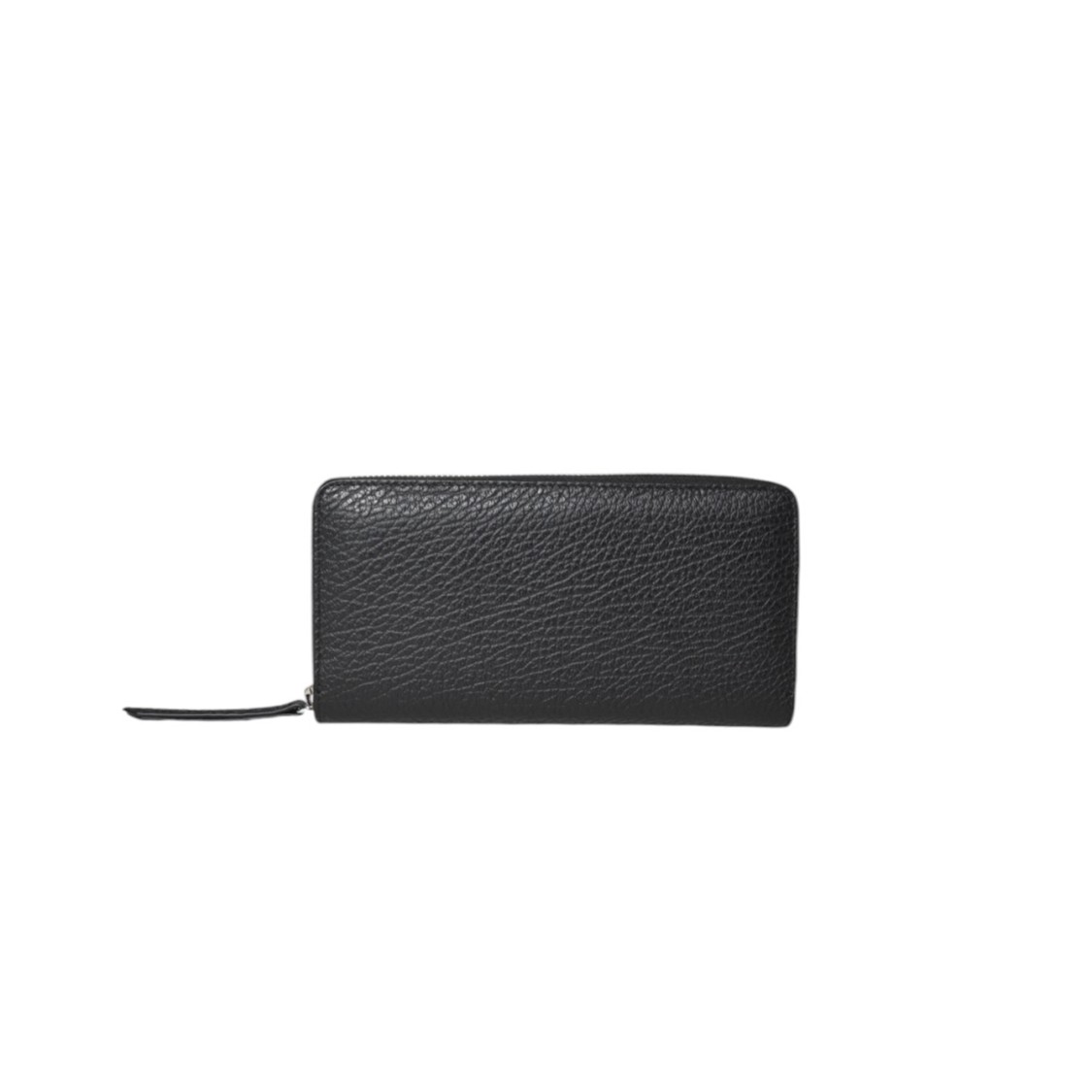 Maison Margiela Continental Wallet In Soft Grained Calf Leather With Zip Closure In Black