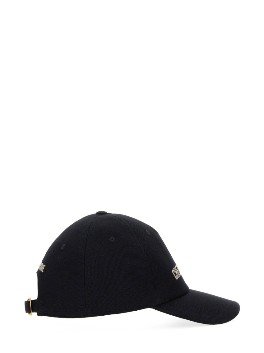Valentino Cotton Baseball Cap With Embroidery In Black