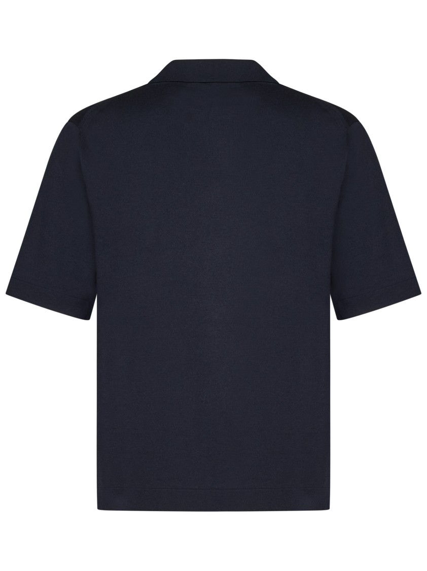 Cruciani Buttonless Polo Shirt In Fine Knit Silk