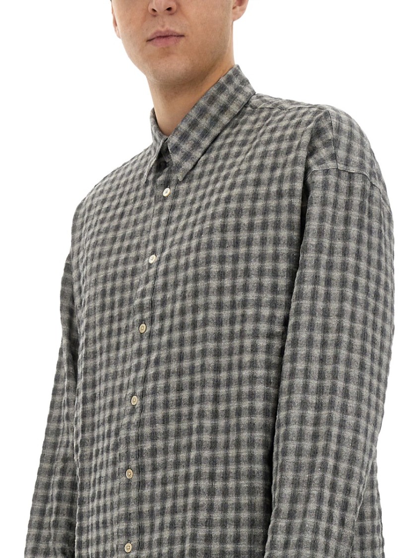 Sunflower Classic Check Pattern Shirt In Grey