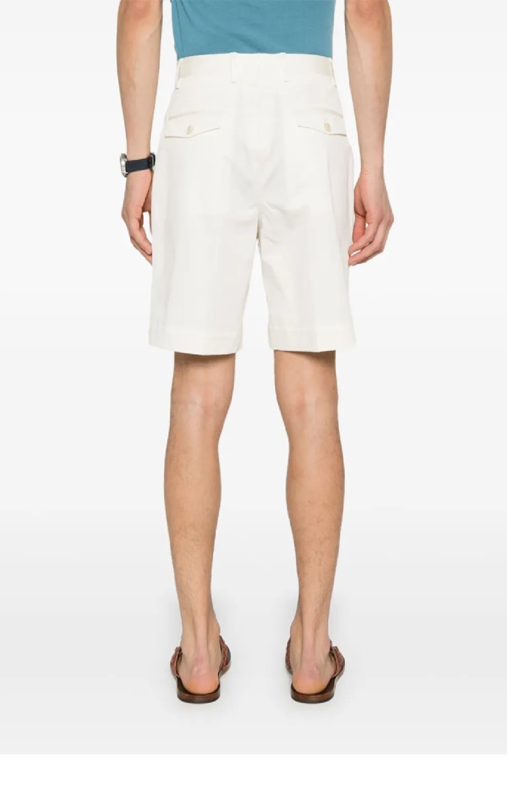Lardini Tailored Bermuda Shorts With Pleat Detailing In White