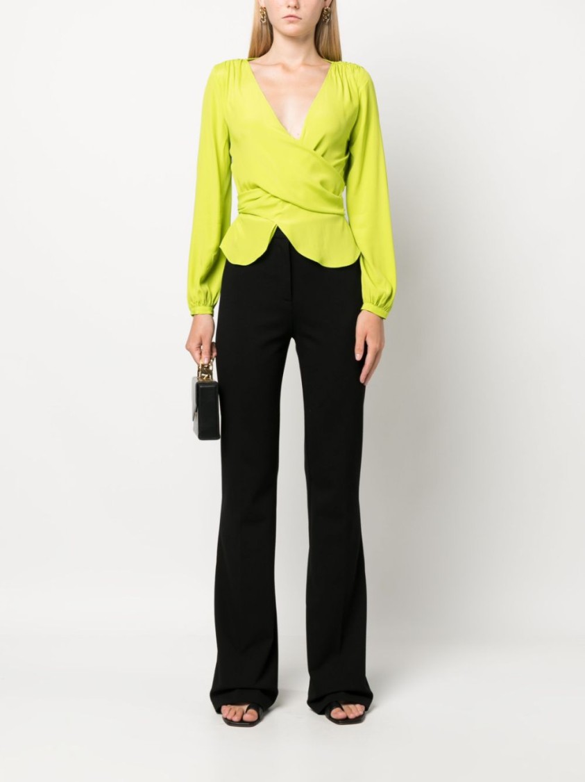 Pinko Black High-waist Tailored Trousers In Black