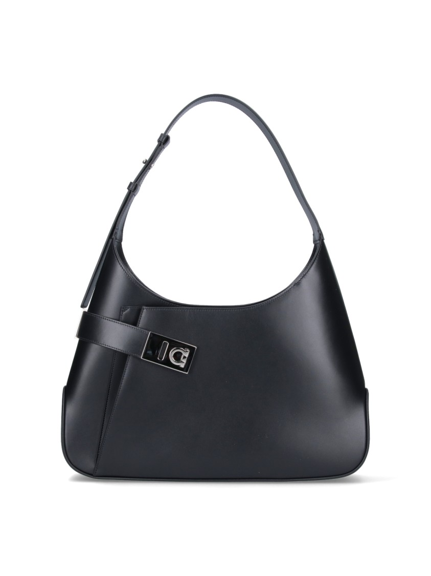 FERRAGAMO FERRAGAMO "HOBO L" SHOULDER BAG – BLACK