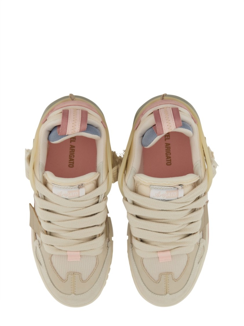 Axel Arigato Area Patchwork Sneakers In Beige Suede And Fabric In Neutrals