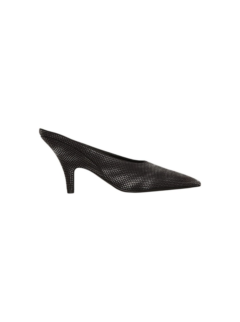 Alexander Wang Irina Mules Crystal Hotfix In Black