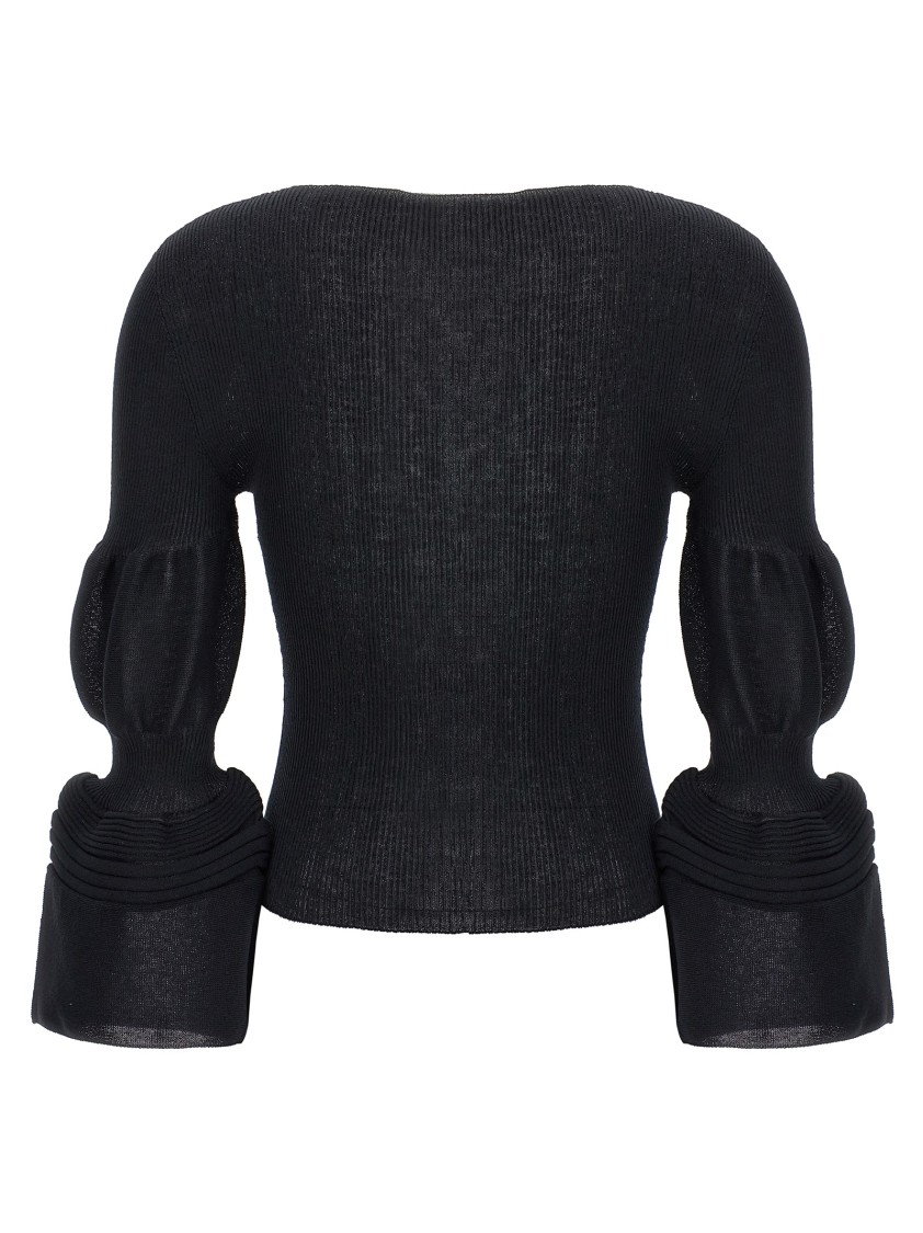 Issey Miyake Black Assemblage Branch Top In Black