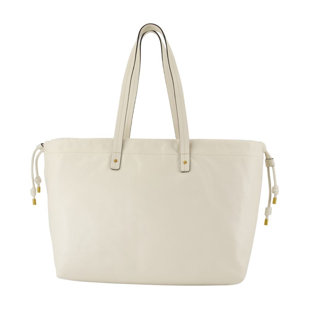 Isabel Marant Silven Gb Shoulder Bag - Leather - White In Neutral