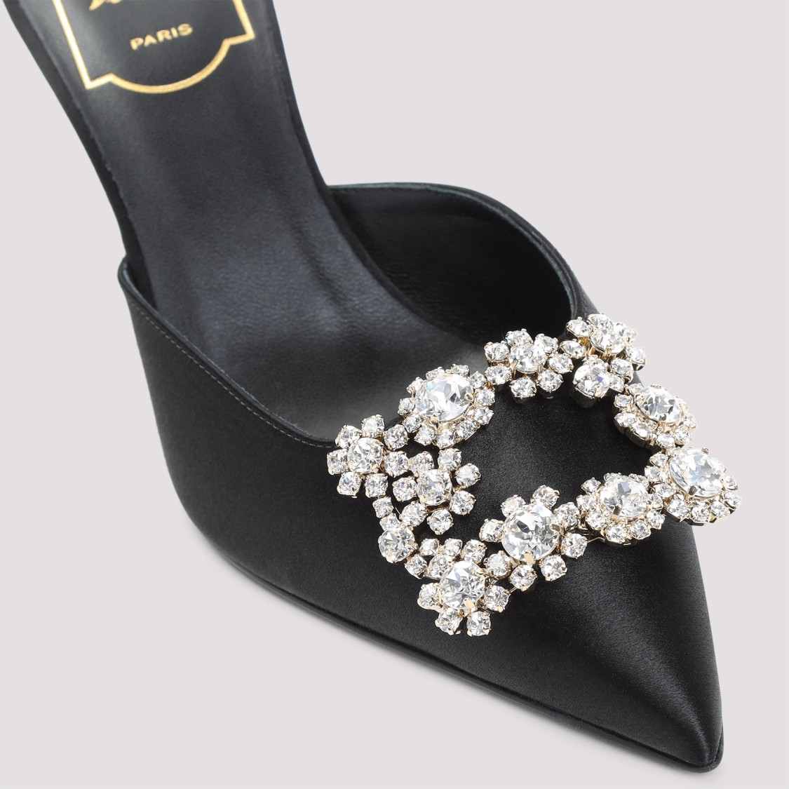 Roger Vivier Efflorescence Mules In Black