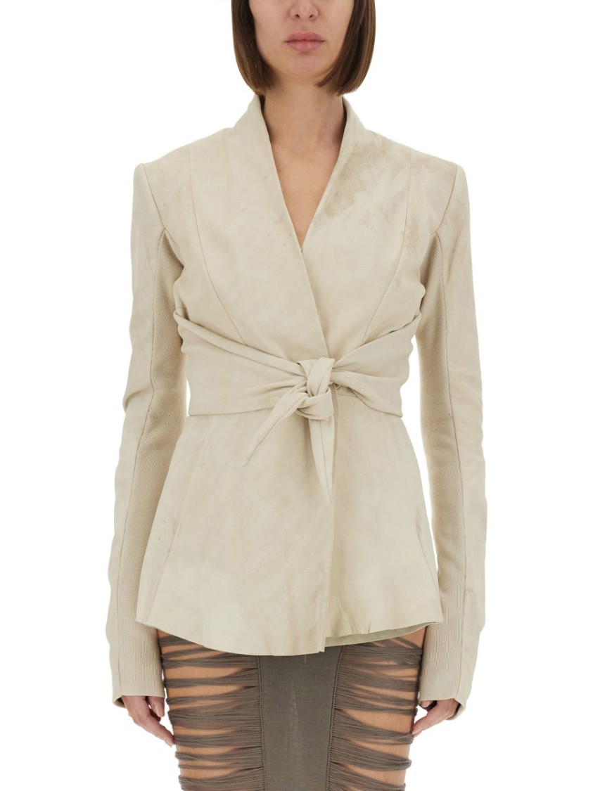 Rick Owens Wrap Design Ls Strutter With Customizable Fit In Grey