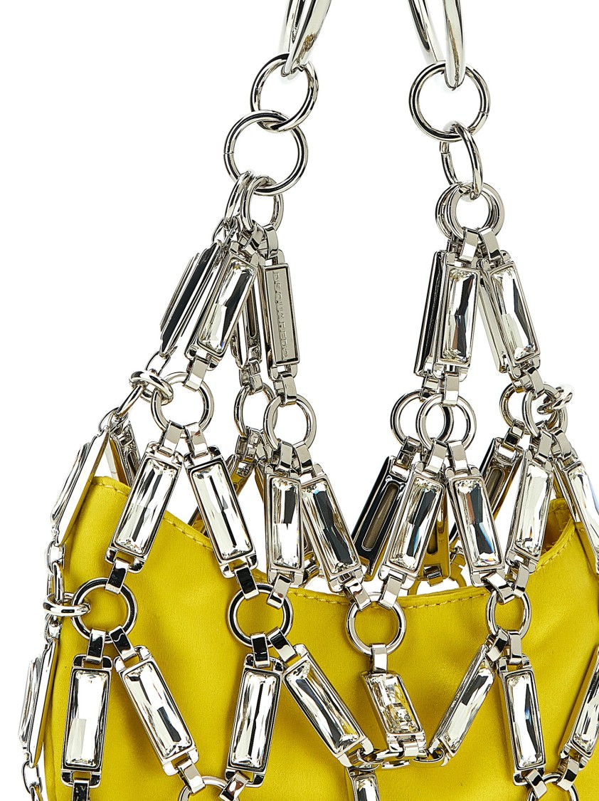 Dsquared2 Cage Embellished Chain-link Detailed Tote Bag In Yellow
