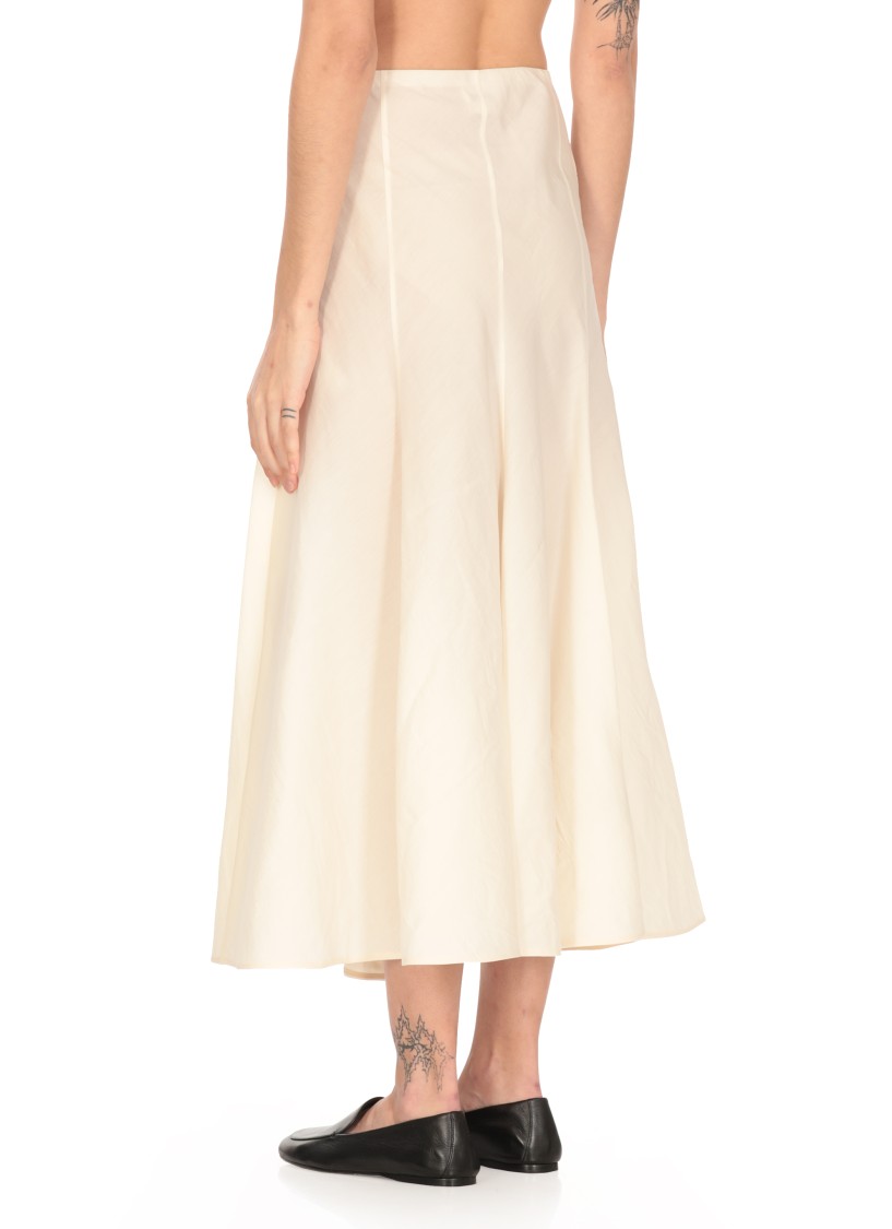 KHAITE KHAITE NATURAL NATURAL KHAITE SILK AND COTTON SKIRT