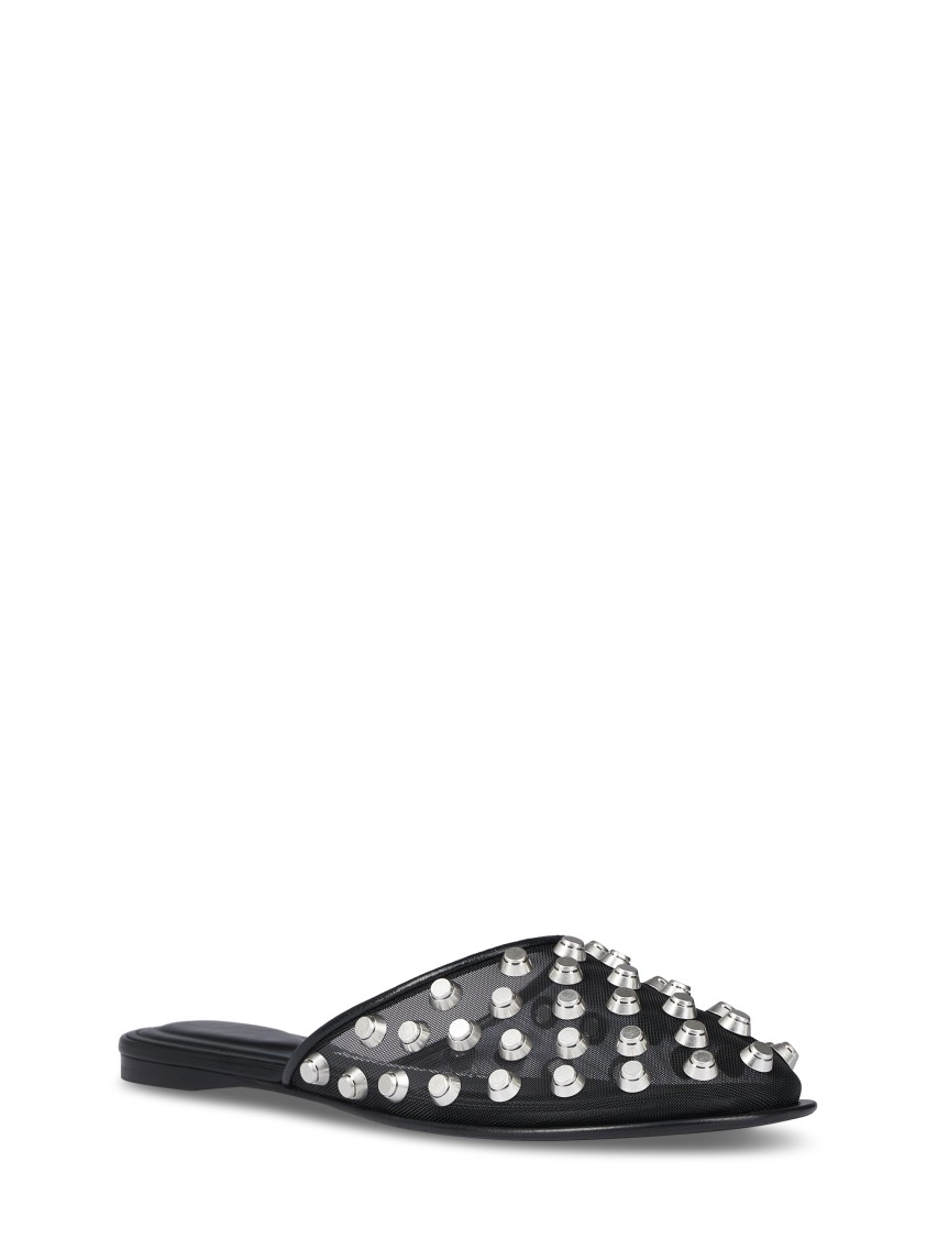 Alexander Wang Pointed Toe Flat Sandals In Black