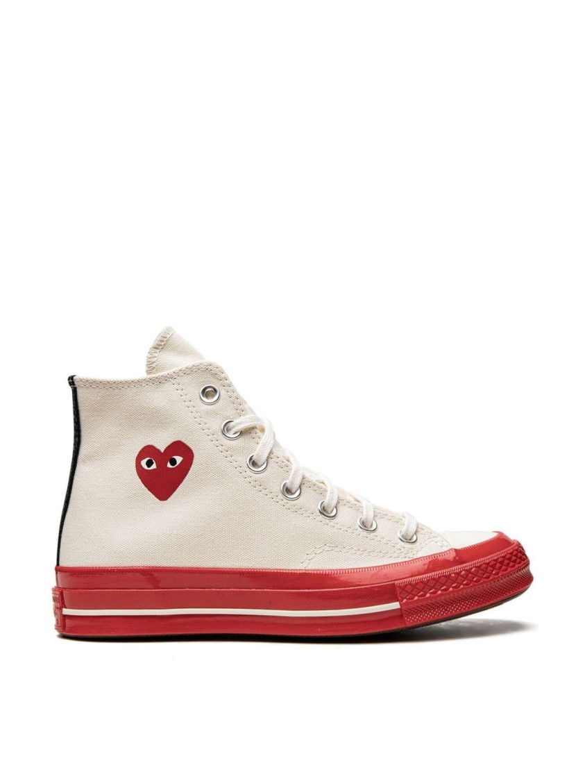 Comme Des Garçons Play X Converse Chuck 70 Hi Sneakers In White